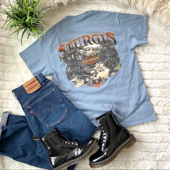Harley-Davidson Tops - Harley-Davidson Sturgis Baby Blue T-Shirt